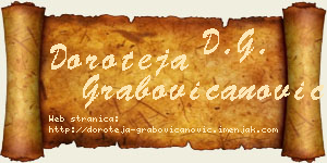 Doroteja Grabovičanović vizit kartica